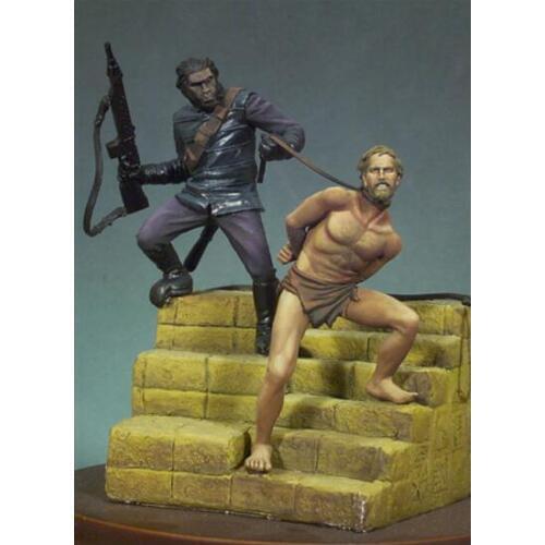 1/32 54mm ancient warrior include 2 figures with base Resin figure Model kits Miniature gk Unassembly Unpainted