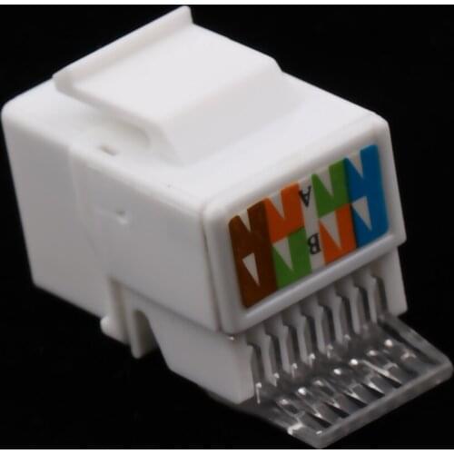 10x RJ45 Keystone Jack Wall End Plug Cat6 Ethernet Network Module Adapter