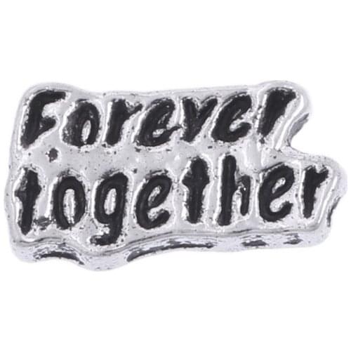 20pcs/lot Forever together Floating Charms Living Glass Memory Floating Lockets Diy Jewelry