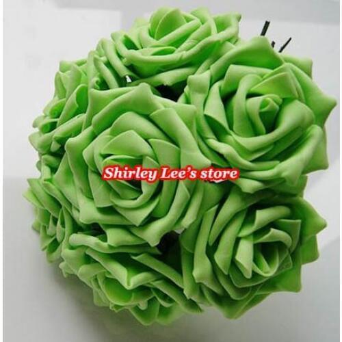 432pcs=72 bunchesX Pretty Foam Rose Flower Stem( 8cm ) In Multi Colors,Wedding Flowers Diy Crafts