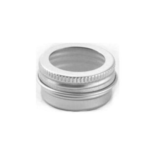 5ml Jars For Cosmetics Metal Empty Cosmetic Containers Sample Candle Jar Packaging Travel Bottle Round With Window 50pcs/lot