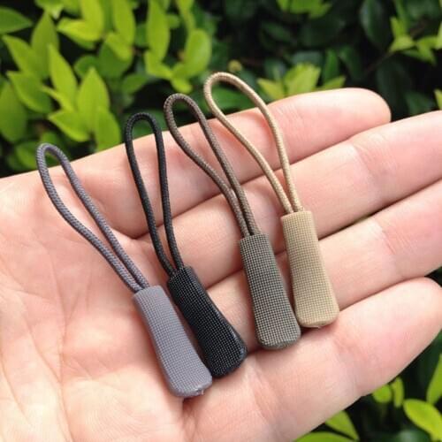 5PCS Zipper Puller End Zip Cord Tab Replacement Clip Fixer Broken Buckle Travel Bag Suitcase Backpack Fit Rope Tag Outdoor Tool