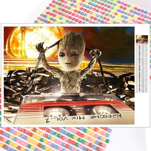Diamond Painting Cartoon Disney Groot Hero 5D DIY Mosaic Kit Embroidery Full Square Round Christmas Gift Home Decoration