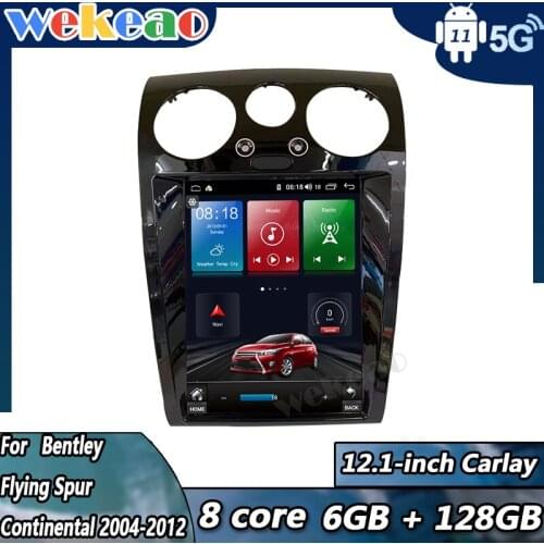 Wekeao 10.4" Vertical Screen Tesla Style Android 8.1 Car Radio Automotivo For Bentley Flying Spur Auto GPS Navigation Dvd Player