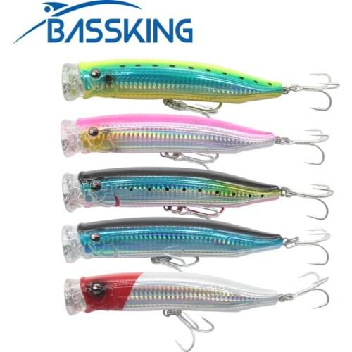 BASSKING Popper Fishing Lure 150mm 58g Hard Plastic Lure Isca Artificial Fishing Bait Leurre De Peche Top Water Pike Fish Lure