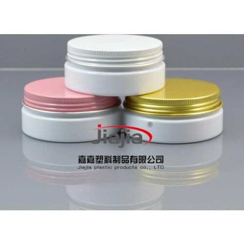 50pcs wholesale 50 grams white PET cream Jar,empty plastic Cosmetic Jar 50g ,white jar with gold pink or white aluminum Lid