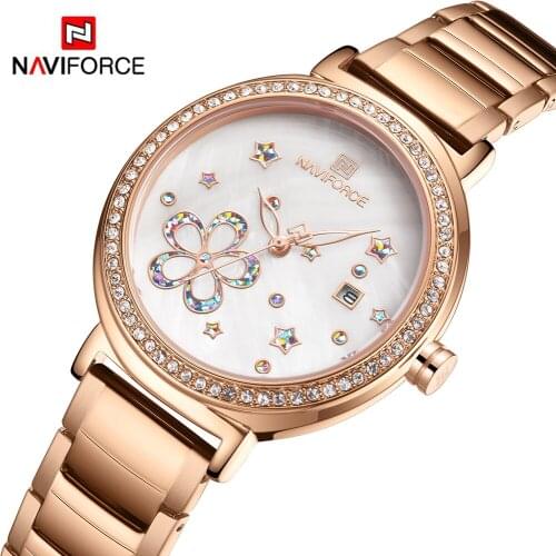 Fashion Bracelet Women Quartz Watch NAVIFORCE Brand Decorative Dial Analog Watches Beautiful Lady Wristwatches Waterproof Clock
