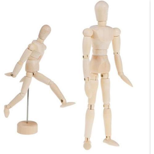4.5/5.5/8 Inch Paint Sketch Wooden Man Model Artist Movable Limbs Doll Male Wooden Toy Art Draw Action Figure Mannequin Kids Toy
