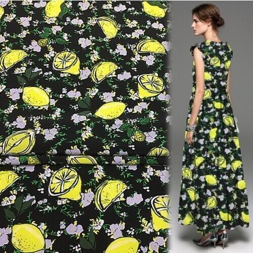 Fruit design pure silk crepe de chine silk fabric 16momme 100% natural mulberry,SCDC1288