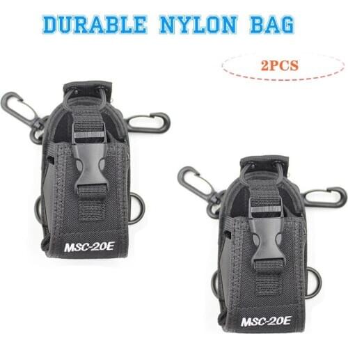 2PCS MSC-20E Portable Walkie Talkie Nylon Case Cover Handsfree Holder for Walkie Talkie Baofeng UV-5R UV-82 TYT Woxun Radio