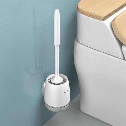 Adhesive Silicon Toilet Brush Flat Wc Holder Household Cleaning Tools Toilet Brush Wall Mounted Wc Borstel Bathroom Accessories