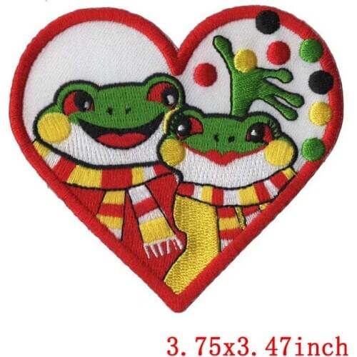 New Frog Carnival for Netherland Patch Iron On Patches For Kids Clothing DIY Frog Carnival Patches Embroidered Badges Stripes