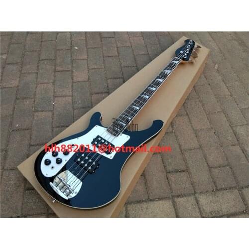 Free shipping new Big John 4 string lefthand electric bass in black color chrome hardware two pcs pickup F-3005