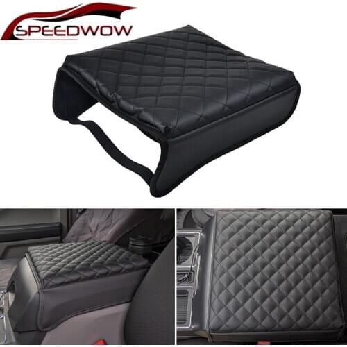 NS Modify Black Auto Central Center Console Arm Hand Rest Seat Box Mat For Ford F-150 Trucks 2015 2016 2017 2018 2019 2020