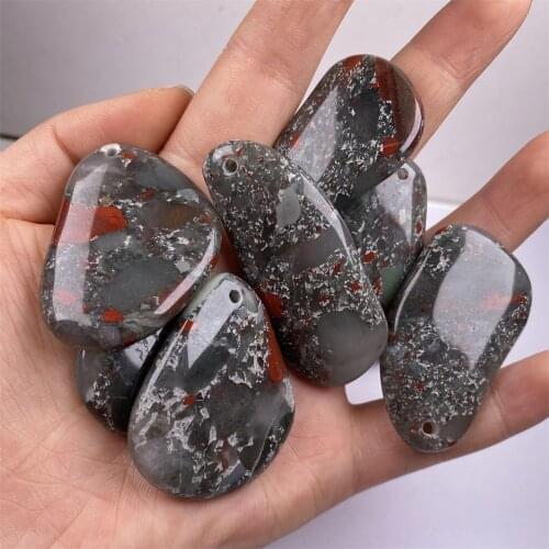 Natural Stone Irregular African Colored Snowstone Charms Pendant for Jewelry Making DIY Necklace Size 25x30mm-20x50mm