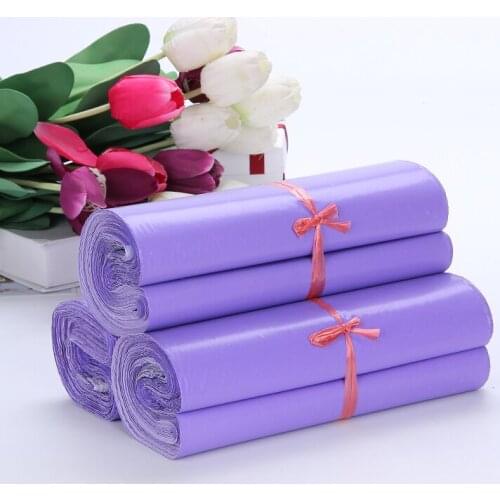 50Pcs Purple Courier Bags Mail Packaging Poly Package Plastic Self-Adhesive Mailing Bag Envelope Shipping Bulk Supplies 38*52cm