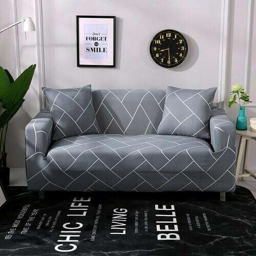 Lattice Stretch Sofa Cover Sectional Elastic Sofa Slipcover for Living Room Couch Cover L Shape Corner Armchair Cover