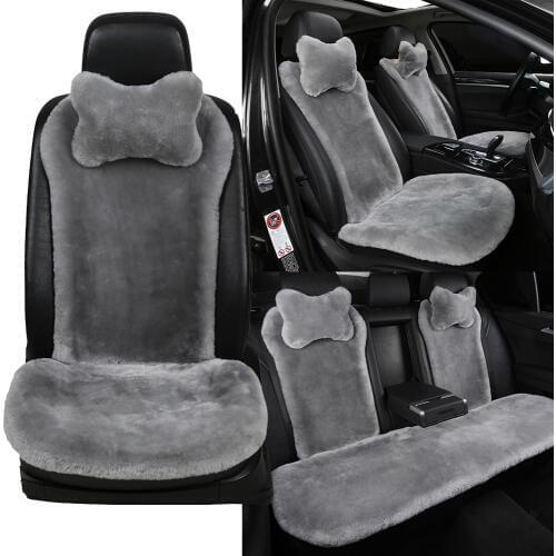 OGLAND 100% Natural fur sheepskin universal car seat covers for seat cushion accessories automobiles