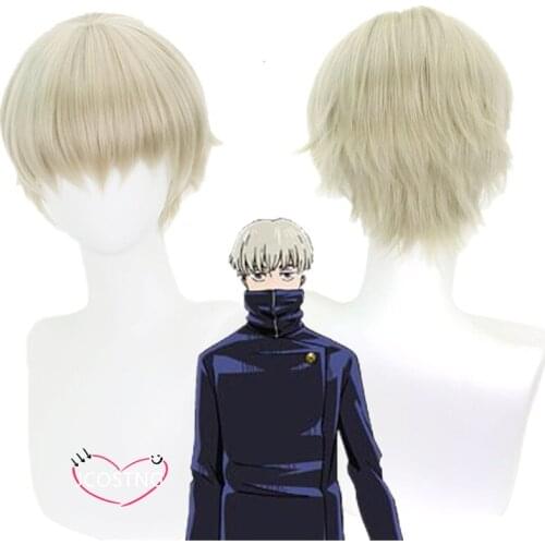Hot Anime Cosplay Jujutsu Kaisen Cosplay Toge Inumaki Wig Jujutsu Kaisen Toge Inumaki Costume Wig Halloween Cosplay Unisex