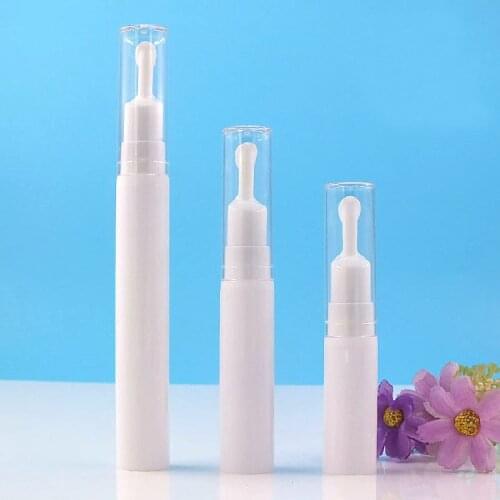 15ML white airless bottle white pump lotion emulsion serum sample eye essence hyaluronic toner mist sprayer skin packing