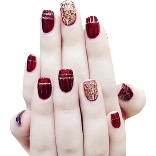 24pcs Gradients Wear Long Paragraph Fashion Manicure Patch False Nails Save Time Wearable Patch