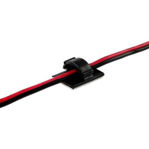 30pcs Cable Clips Self Adhesive Cord Management Black Clamp Wire Holder Accessories Wire Clip Tools Organizer Car Self-adhe R7W6