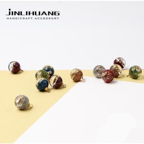 5pcs 12mm Fashion Women Wear Pearl Buttons Rhinestone Sequin Round Ball Bead for Earrings Clothing DIY Sewing Accessory Garment