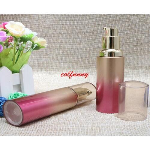 50pcs/lot Fast Shipping 40ml Airless Pump Lotion Elmusion Bottle Small Women Cosmetic Pot Empty Cream Container F050204
