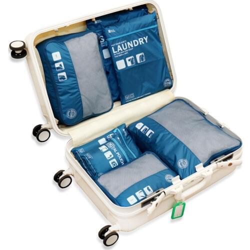 6SETS / LOT High Capacity Waterproof Travel Storage Bag Luggage Clothes Tidy Organizer Pouch Suitcase Divider Container