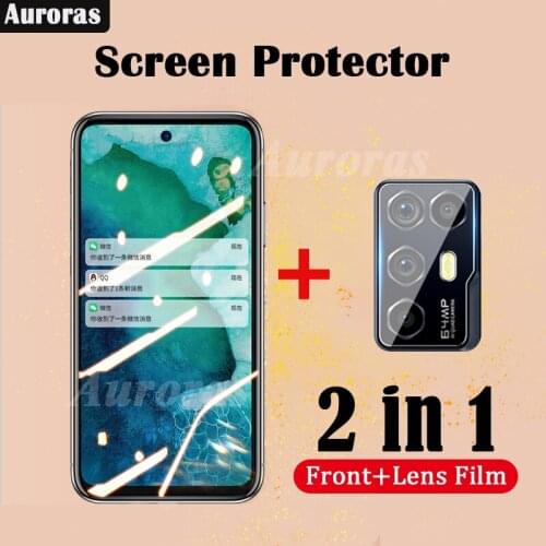 Auroras For RedMagic 6R Screen Protection Film Tempered Glass 2 in 1 Protector Film For ZTE Red Magic 6R Lens Film