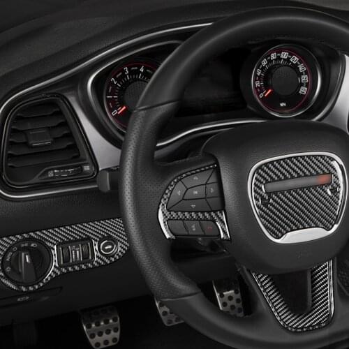 Car Carbon Steering Wheel Cover for 2015 2020, Interior Decoration