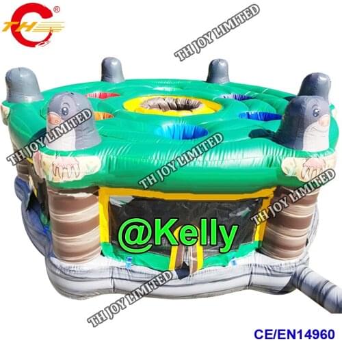 Free shipping Inflatable Human Whack-A-Mole game for sale, interactive inflatable sport game, inflatable hammer whack mole game