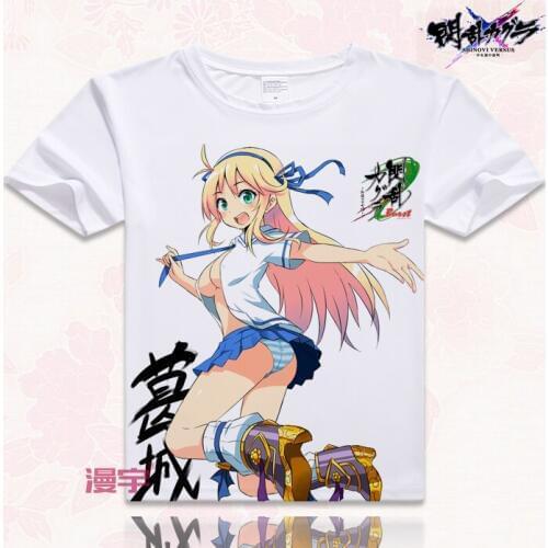 Free Shipping Senran Kagura Cute Anime T Shirt Tee Summer Short Sleeve T-shirt Tops Unisex Cosplay S-XXXL