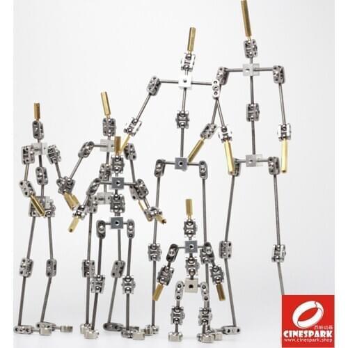 DIY not-Ready-made animation studio armature kit for stop motion puppet of human body skeleton
