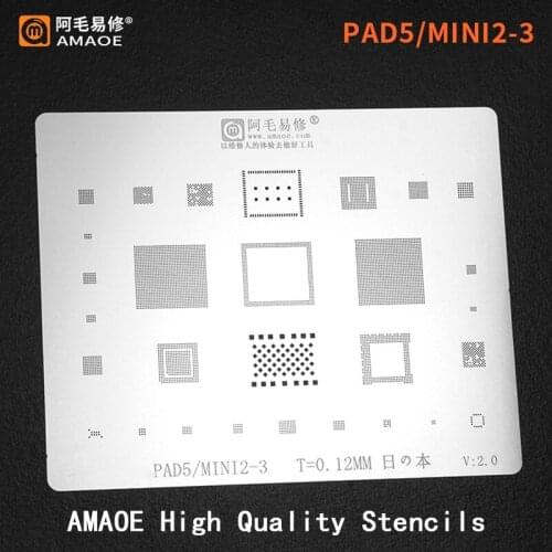 For ipad AIR 1 IPAD5 MINI 2/3 CPU/RAM NAND POWER WIFI AUDIO USB IC CHIP BGA stencil BGA Reballing Stencil Tin Solder Template