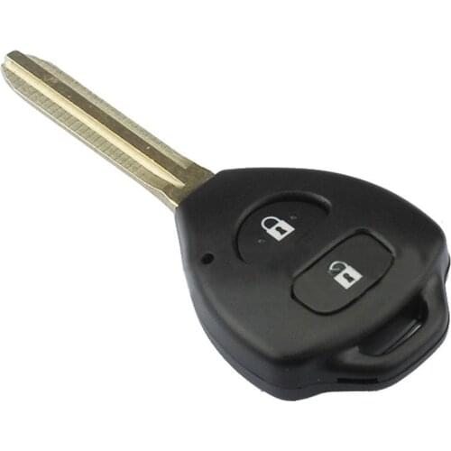 For Toyota Rav4 Corolla Yaris 2 Buttons Remote Key Fob Shell Case + Uncut Blade