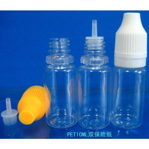 E juice,plastic juice bottle 10ml long thin tip tamper evident&childproof cap