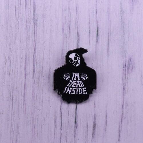 I'm Dead Inside Death Grim Reaper Enamel Pin