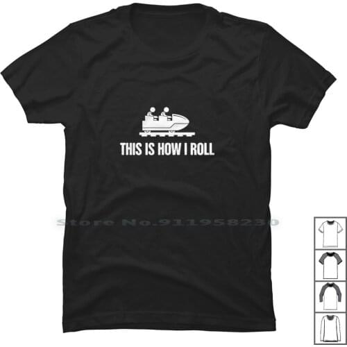 Roller Coaster Theme Park Thrill Ride 2 T Shirt 100% Cotton Roller Coaster Roller Theme Coast Park Olle Ill Ast Ark St Me