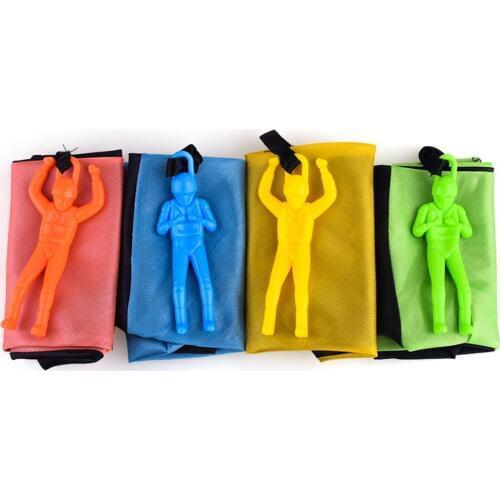 Funny Design Kids Hand Throwing Parachute Toy For Children Educational Parachute With Figure Soldier Outdoor Play Games Sports