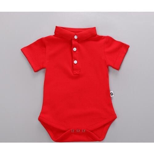 Free Shipping Newborn Baby cotton Rompers Solid color red/blue/pink baby boy clothes baby girl costume jumpsuits bebe roupas
