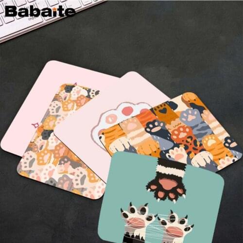 Babaite Beautiful Anime Funny Cute Cats paw Customized laptop Gaming mouse pad Smooth Writing Pad Desktops Mate gaming mouse pad