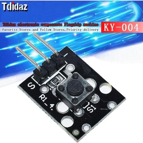 KY-004 3pin Button Key Switch Sensor Module for Arduino Diy Starter Kit 6*6*5mm 6x6x5mm KY004