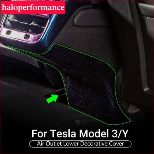 Model3 Tesla Rear Air Conditioner Vent Outlet Anti Kick Trim Cover For Tesla Model 3 2021 Accessories tesla model y Accessories