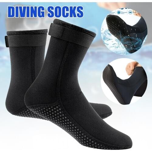 3mm Diving Socks Waterproof Neoprene and Nylon Beach Water Sport Socks Anti-Slip for Snorkling Surfing
