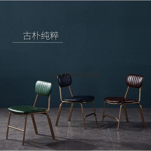 Wrought Iron Chair Single Lounge Chair Backrest Industrial Style Retro Cafe Dining Chair Designer Creative Personality Chair Sto