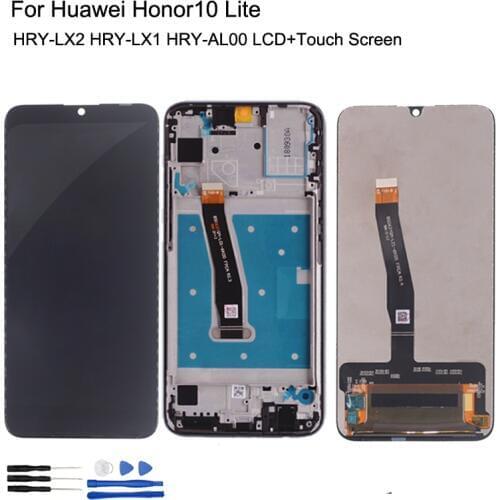 Original For Huawei honor 10 Lite LCD Display Touch Screen HRY-LX2 HRY-LX1 HRY-AL00 Digitizer For Honor 10Lite LCD With Frame
