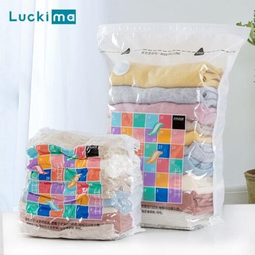 Creative Vacuum Bag Storage Bag High Capacity Home Organizer Foldable Clothes Compressed Bag for Quilt Blanket Pillow Space Save