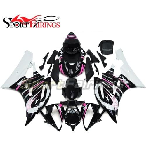 Injection Fairings For Yamaha YZF600 R6 06 07 2006 2007 Plastic ABS Motorcycle Fairing Kit Carenes Full Covers Black White Star