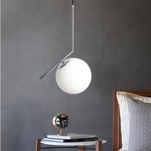 Indoor Pendant Light Modern Bedroom Pendant Lamp Living Room Decoration Lighting Glass Lampshade With LED Bulb E27 AC90-260V